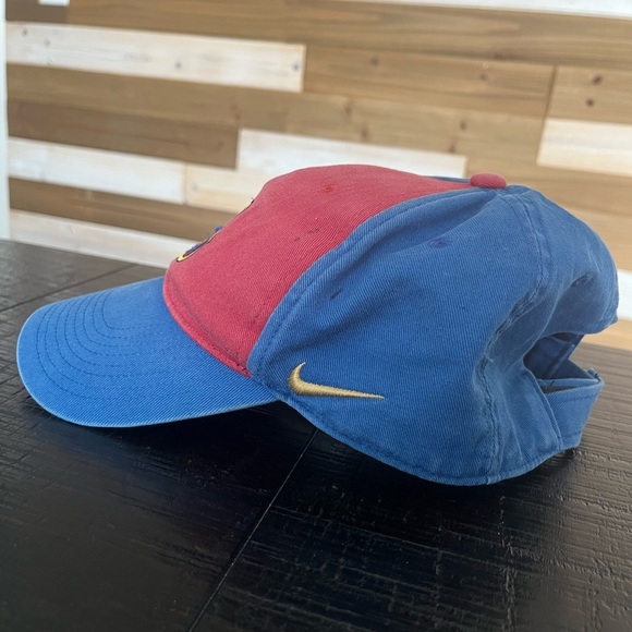 Nike FC Barcelona Soccer Hat 100% Cotton Legacy 91 Blue + Red Adjustable - Picture 2 of 5